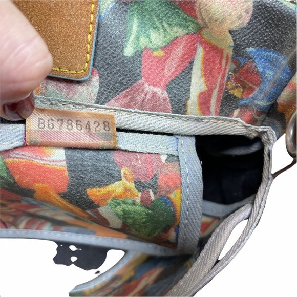 Dooney & Bourke Candy Print Small Vintage Unique Handbag - Picture 6 of 8